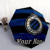 1 PC Automatic Folding Umbrella - Club Brugge KV Custom Name Pattern, Portable & Foldable Design with 8 Ribs, Christmas Birthday Gifts