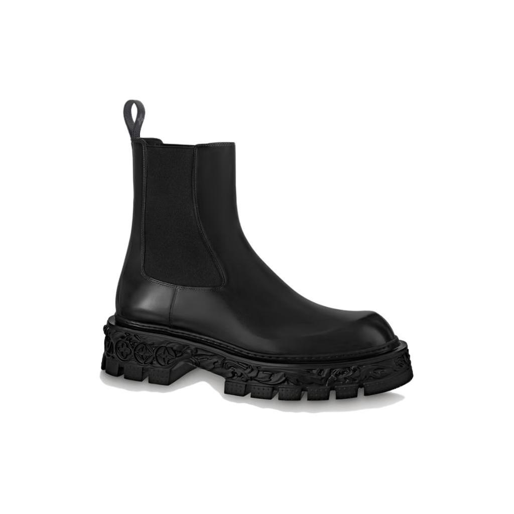 Louis Vuitton Lv Baroque Chelsea Boots 'Black' 1AAZ40