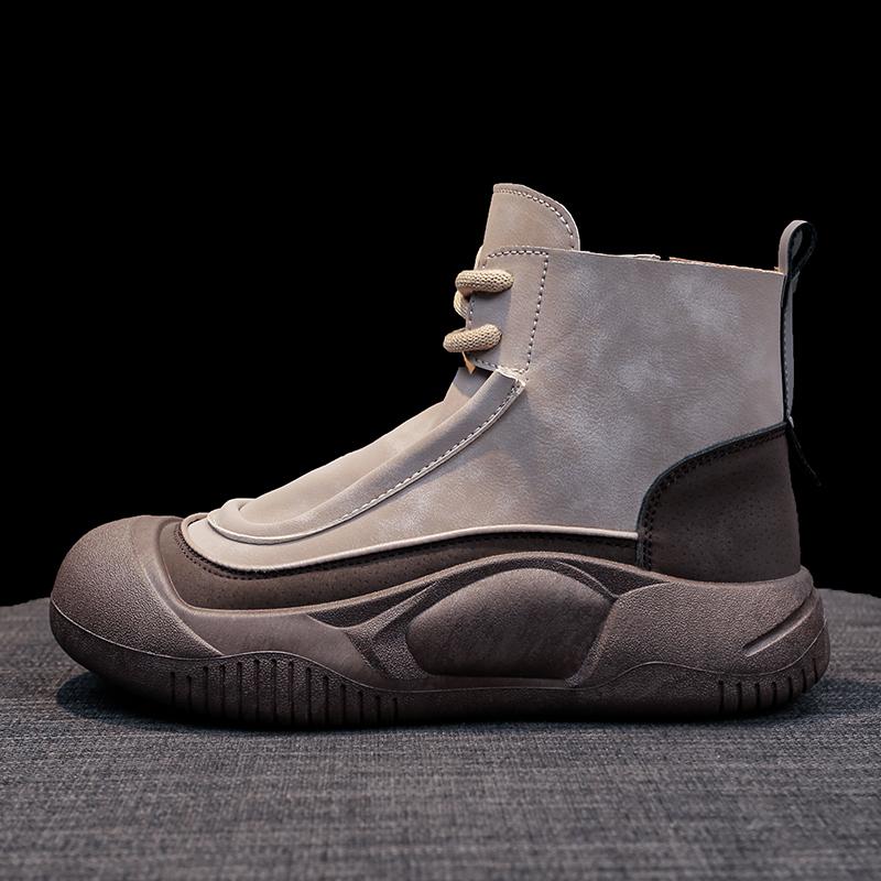 TUINANLE Kvinner Høye Topper Sko Spring Glidelås Uformell Anti Slip Flat Sneakers Jente ankelstøvletter