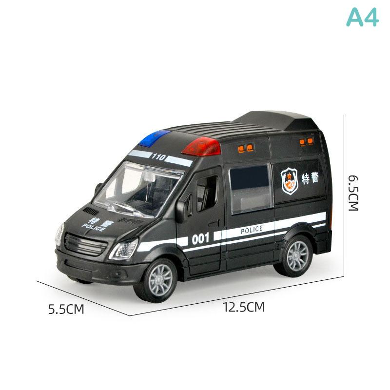 Fire Truck Hospital Rescue Ambulance Police Car Abs Cars Model Drop-Resistant Openable Door Car Toys For Children Boys Gifts