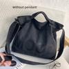 1Pc Top Canvas Bag Youth Men Shoulder Bags Large Capacity Hand Bags Letter Printed Crossbody Bag For Women Students School Bags