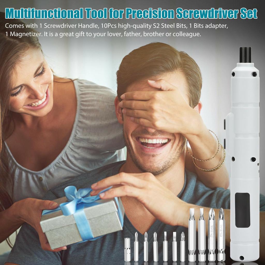 13 In 1 Electric Screwdriver Drill Kit Mini Multifunction Cordless Rechargeable Power Tool With Drill