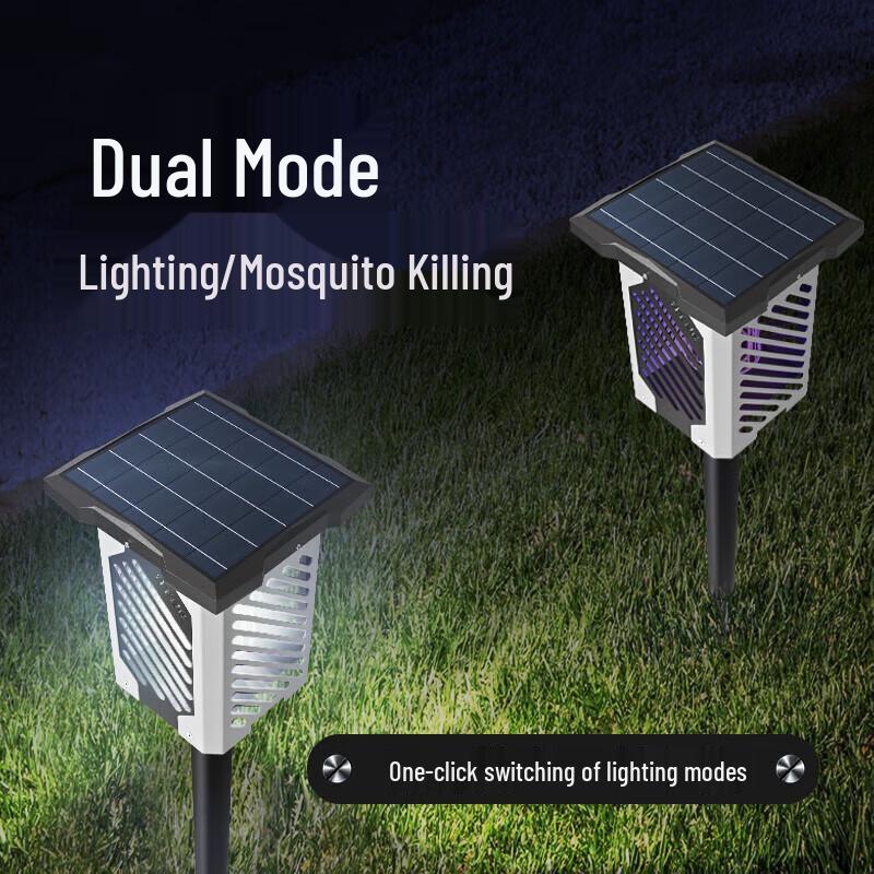 Outdoor Solar Mosquito Killer Lamp with LED Light