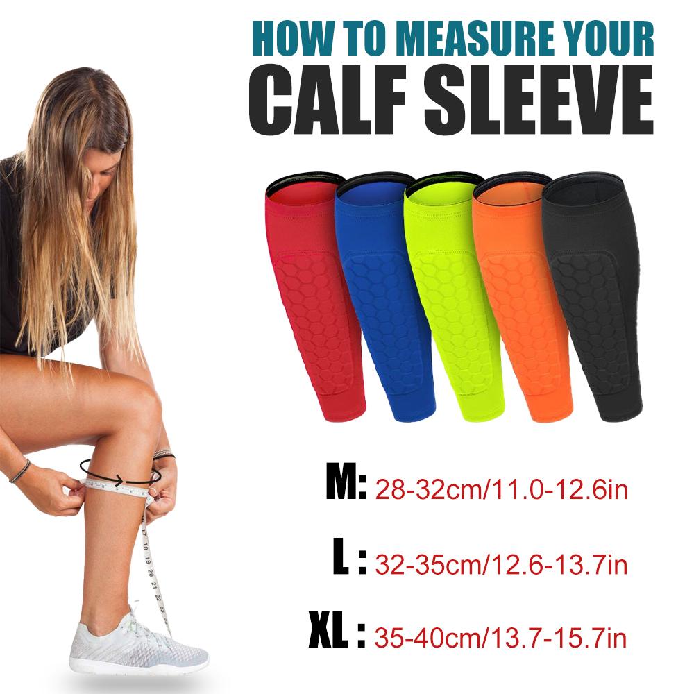 1PCS Soccer Shin Guards Pads for Kids Youth Adult,Football Calf Socks Sleeves with Foam,Calf Compression Sleeve Honeycomb Pads 1