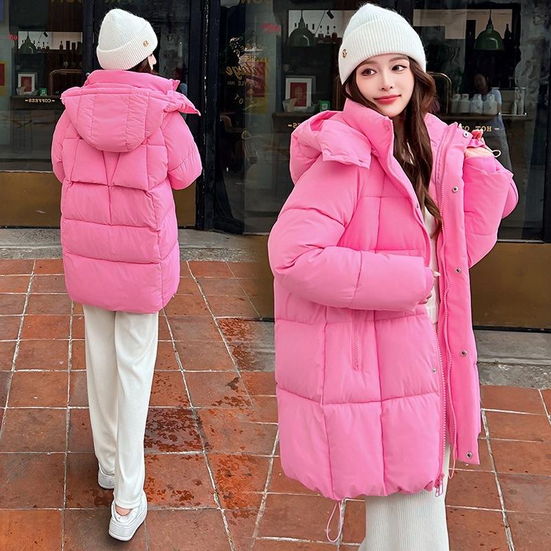 Popular large twill hooded waist cotton clothes women with gloves pockets multi-color mixed batch live broadcast supply women
