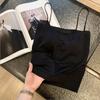 Basic Spaghettiträger Crop Top BH Sommer Schlank Solide Tops Für Damen Sport Fitness 2024 Neue Rückenfreie Ärmellose Camisole Cropped Bandeau Tops