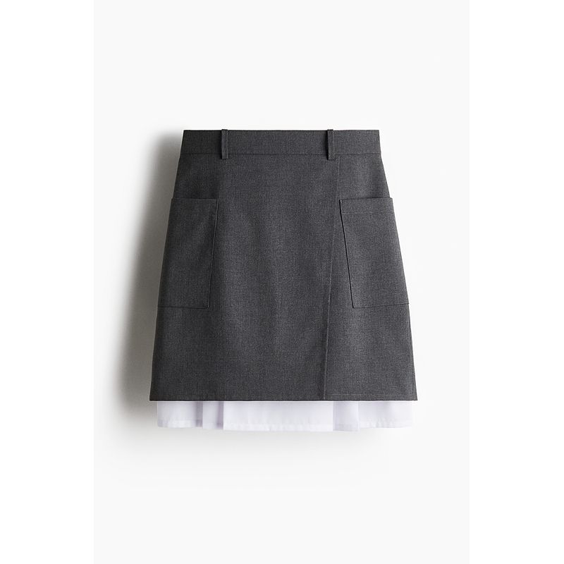 

HM 2025 Летняя Новинка Женская Юбка на Запах 1286465 Dark gray 150/60