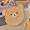 Plush Cute Bear Cosmetic Bag Portable Travel Cute Embroidery Three-dimensional Handheld Toiletries Storage Bag