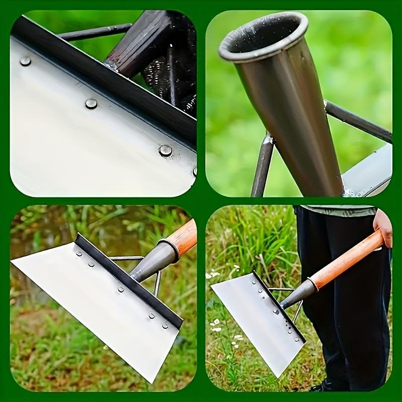 Versatile Stainless Steel Garden Shovel - Handleless, Multi-Use Yard Weeding Tool for Outdoor Cleaning