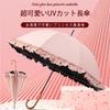 Sun UV Long Sun and Rain Frilled Manual 8 Sun Easy to Carry [LINSHIN] Women's Umbrella, Protection, Umbrella, Umbrella, Water-Repellent, Lightweight,