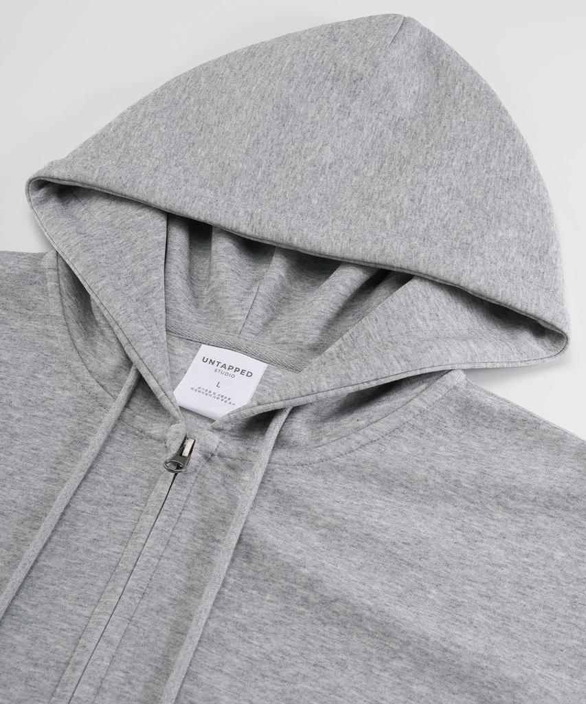 Untapped Studio [2Pack] Double Two-Way Zipper Oversized Sweat Zip-Up Hoodie 2 Colors