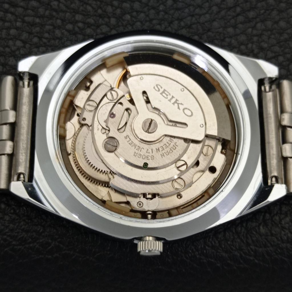JAPAN VINTAGE REFURBISHED SEIKO 5 AUTOMATIC 6309A MENS BLACK WATCH A441349-5 Sk-a441349