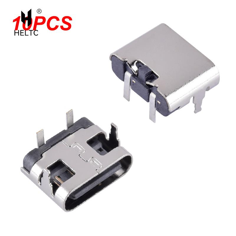 

10 шт. 2-контактный разъем Micro USB Type C, гнездо USB 3.1 Type-C, female, разъем питания, док-станция, DIY, разъем порта зарядки мобильного телефона 10pcs