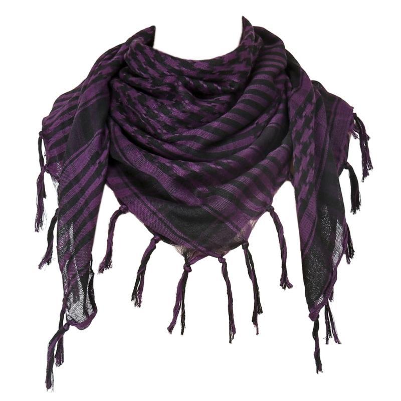 124A Ørken Shemagh Tørklæde Blødt Med Kvast Arabisk Hovedtørklæde Unisex Keffiyeh Bandana Unisex Hovedindpakning Arabisk Tørklæde Hovedbeklædning