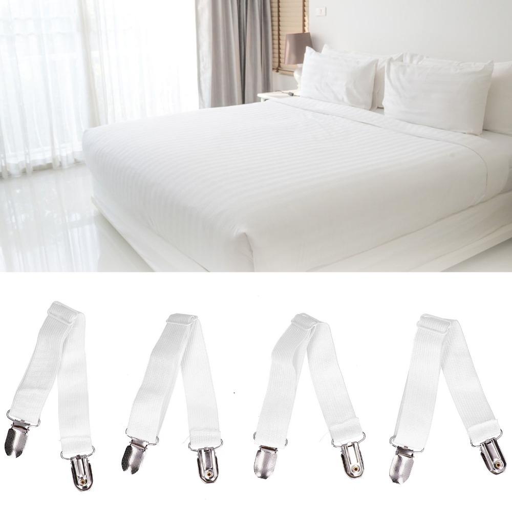 4Pcs Flexible Adjustable Bed Sheet Clips Durable Anti-slip Sofa Cushion Clips Sturdy Tablecloth Clips Home Use