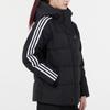 Adidas 3-Stripe Puff Jacket with Double-Knit Zip Pockets and Hood Women Outerwear Black H23063