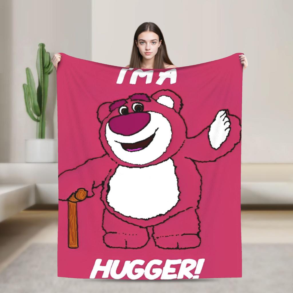 Lotso Cartoon Blanket Soft Warm Aesthetic Plush Bedding Throws For Bedroom Picnic Flannel Bedspread Bed Cover