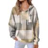 Women's Fashion Casual Long Sleeve Solid Color Hooded Sweatshirt Tops