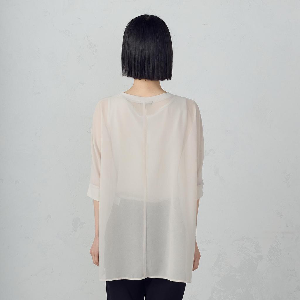 Comme Ca Ism Oversized Blouse and Tank Top Set Large (12-36CK03-205) - Beige,