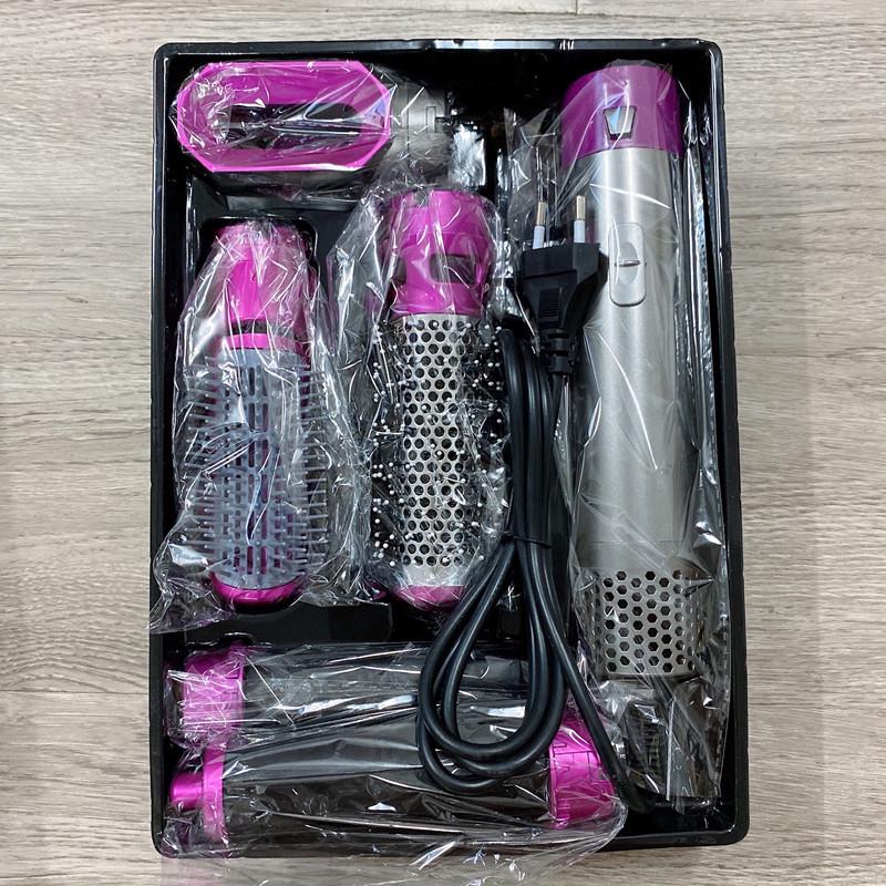 Cross-Border 5-in-1 Curling Iron & Hair Dryer: Hot Air Comb, Curl, Straighten, and Dry with Automatic Hair Suction