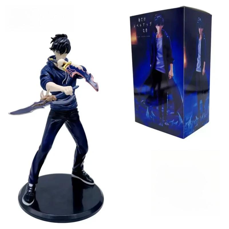 21CM Anime solo leveling Figure Sung Jin Woo Double Sword Animated Edition ESPRESTO Excite Motions-1 Battle Scene Model Toy Doll