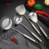 304/201 Stainless Steel Spatula And Spoon Heat Insulation Hollow Handle Cookware Kitchen Utensil For Family