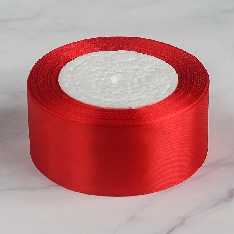 Elegantes Multifunktions-Rotes Band Verschlüsseltes Polyesterband Schleifenband Geschenkverpackung Dekoration Hochzeit Blume Kuchen Neujahr Bindeband Heimdekoration