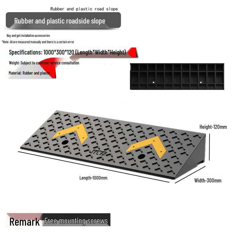 Heavy-Duty Rubber Curb Ramp