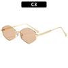 Women's sunglasses - unisex fashion polygonal metal sunglasses