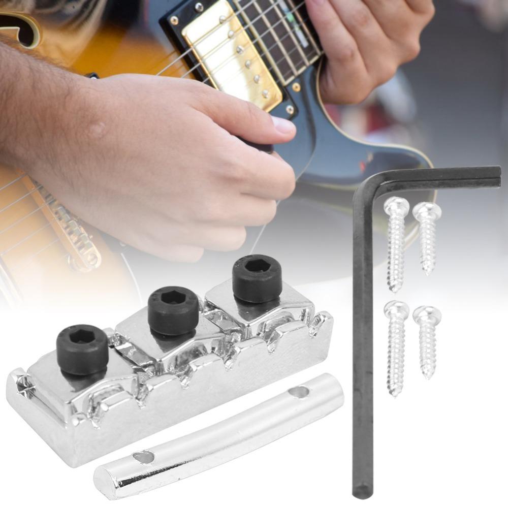 42mm Guitar String Locking Nut Black Headstock String Retainer Bar  Electric Guitar серебряный