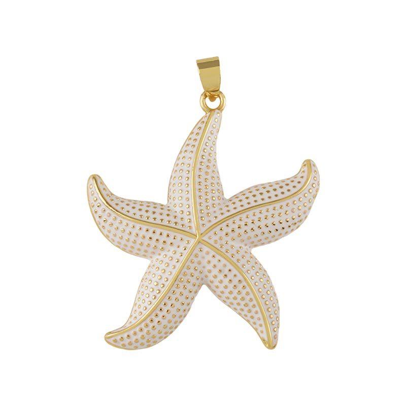Fashion Ocean Series Starfish Necklace for Women High-end 18k Gold Plated Stainless Steel Collarbone Chain