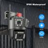 True 500W 2592X1944P Three Lens Super HD WiFi Camera Wireless Outdoor 10X Zoom Security Protection Surveillance Cameras Auto Tracking P2P CCTV PTZ Cam