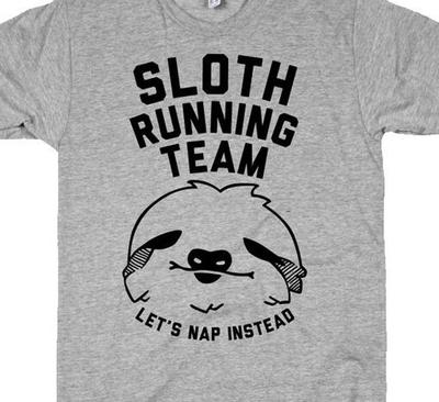 Faultier-Laufteam...lassen wir uns stattdessen hinlegen Lustiges T-Shirt Herren Damen T-Shirts Oberteil tee laufen Sport faul müde