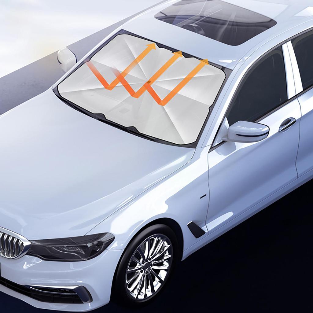 Foldable Car Windshield Sun Shade Umbrella Bendable Handle Front Window Sun UV Block Car Front Window Heat Insulation Protection