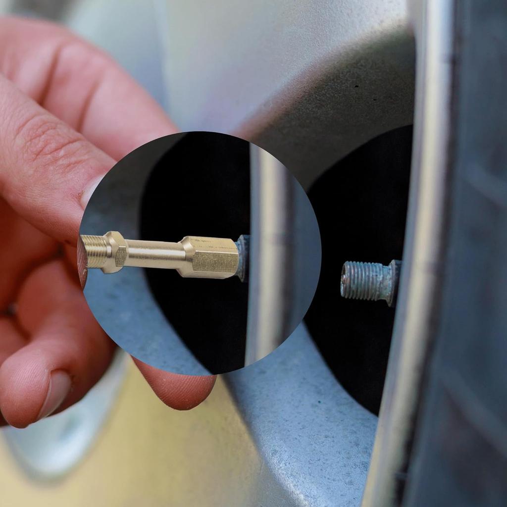 50mm/120mm Universelles Auto-Radventil-Schaftverlängerung Messing Reifenventil-Schaftverlängerer für Auto/LKW/Motorrad/Fahrrad/Rasenmäher/Roller Ventilschaftkappen1