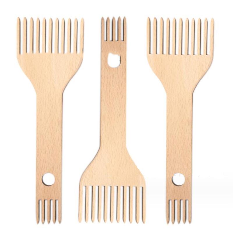 Wooden loom comb Loom comb fringe comb weaving tools to make crafts