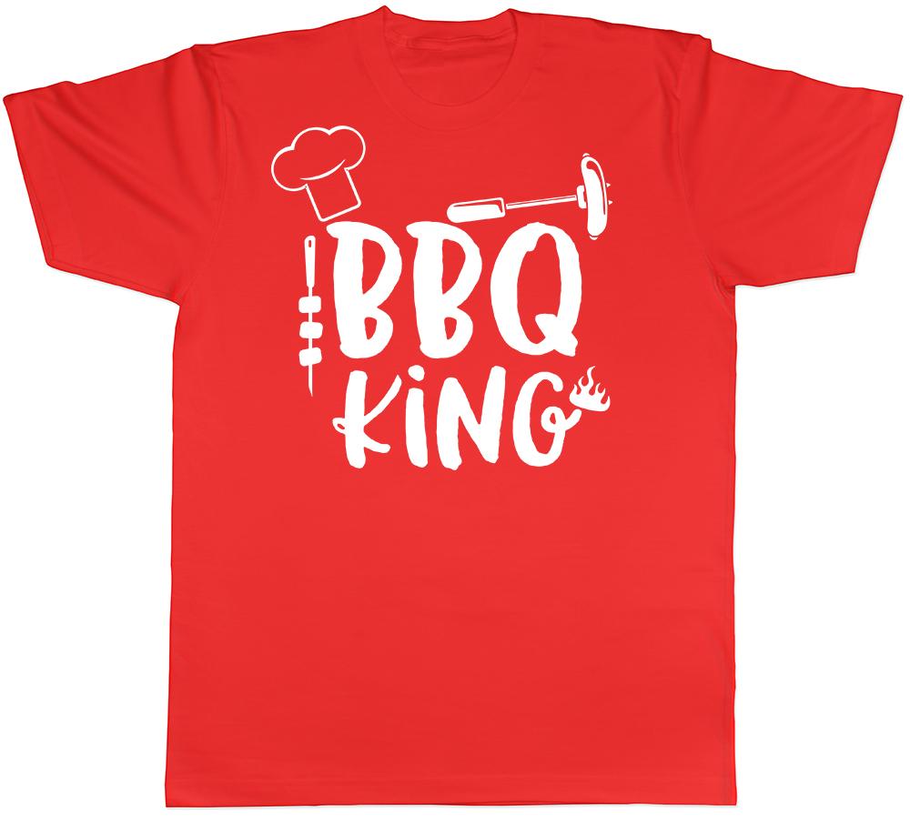 BBQ King Mens Tee Barbecue Meat Grill Beer Summer Birthday Gift TShirt S