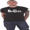 The Beatles T Shirt Drop T Band Logo Applique Official Mens Black Size M