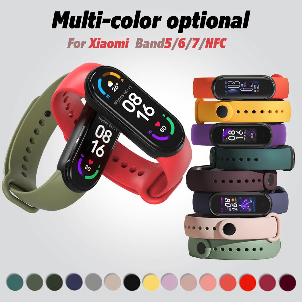 Řemínek na hodinky pro Xiaomi Mi Band 7 6 5 4 3 Náramek Silikonový náramek Řemínek na zápěstí MiBand 3 4 band5 band6 Příslušenství k chytrým hodinkám