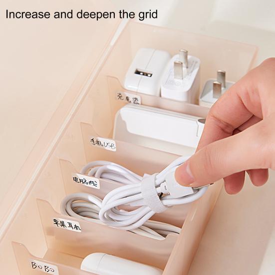 Dust-proof Transparent Convenient Wire Management Table Storage Box Key Jewelry Box Charging Cable Storage Box