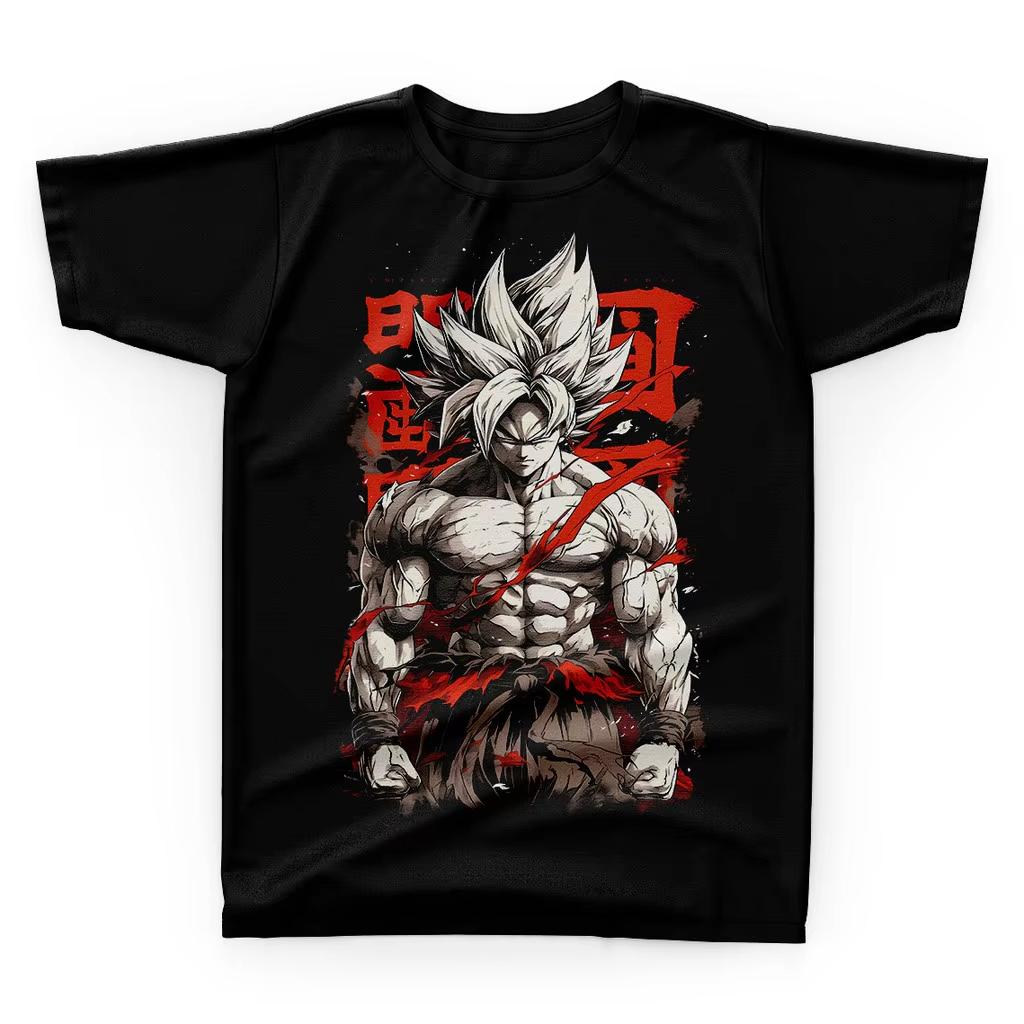 

2026 new Japanese anime Dragon Ball mens and womens summer Tshirts Harajuku retro shortsleeved loose style 4XL