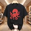 Octopus Marine Animal Ocean Sea Creature T Shirts Men Pure Cotton Humor Streetwear Tee Shirt Short Sleeve Clothing