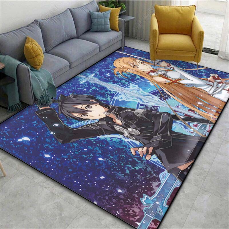 Anime S-Sword Art Online Printed Floor Mat Carpet 15 Sizes Living Room Bedroom Bedside Window Sill Bathroom Floor Mat Home Decor