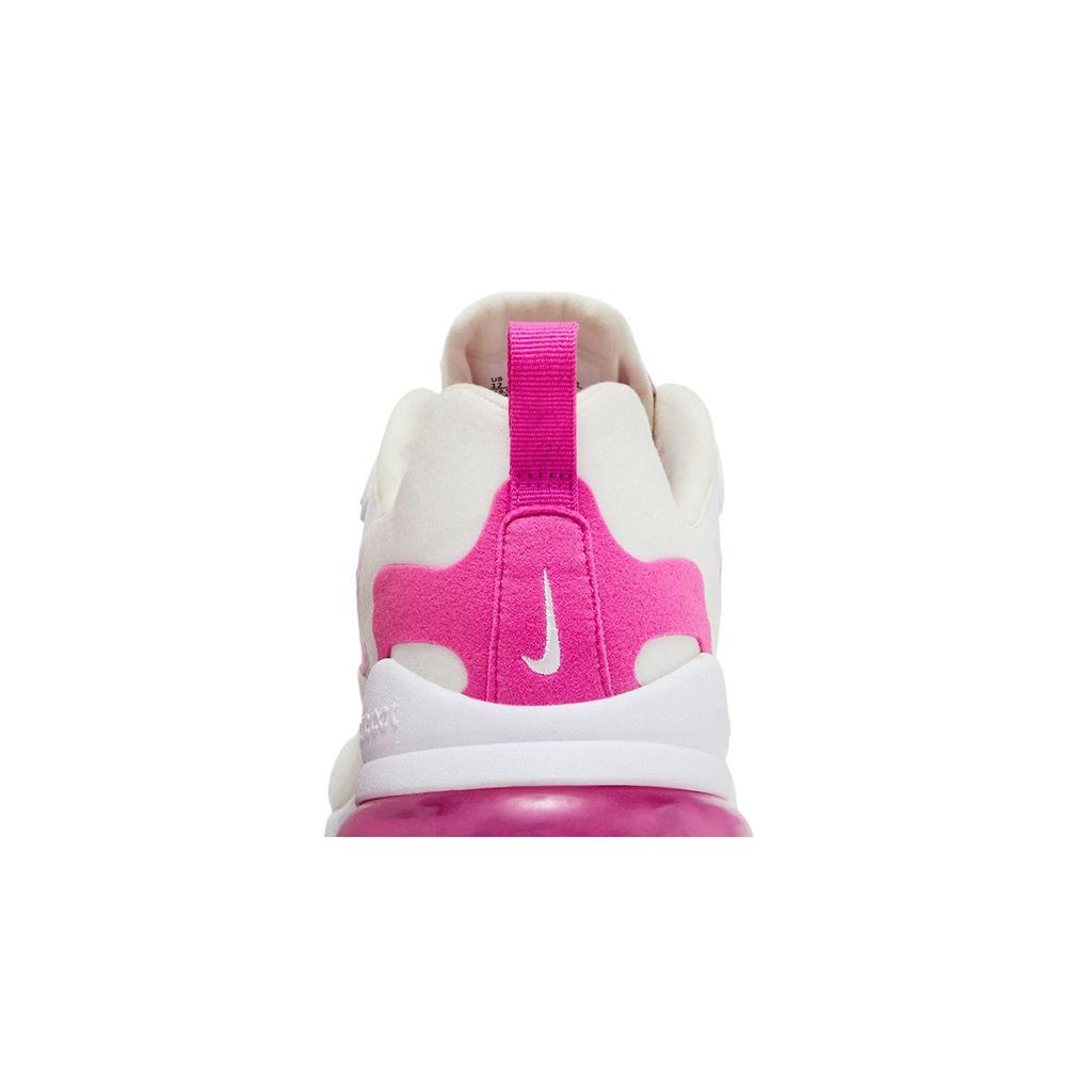 Nike Womens Air Max 270 React 'Fire Pink' (women's sizes) White / Team Orange / Black / Fire Pink Running Shoes CJ0619 100