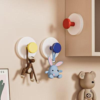 1pc Dopamine Wall Hook Entryway Hook No-Drill Kitchen Bathroom Storage Organizers Key Holder Clothes Hook Hanger with Strong Adhesive
