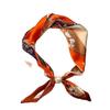 2026 Korean-Style Printed Silk Scarf With Pearl Magnetic Clasp Elegant Small Square Neck Women