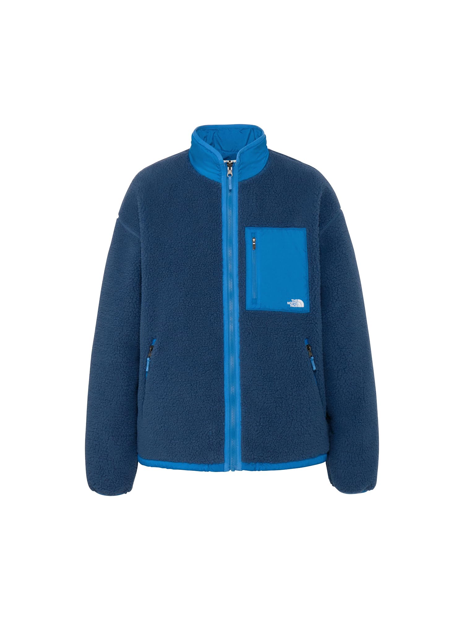

The North Face Reversible Extreme Pile Fleece Mountain Lake Size L Jacket, Blue/Clear Blue,