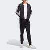 Adidas Originals Trefoil Logo Print Striped Trim Long Sleeve Jacket Men Jackets Black IA4785