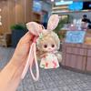 Cute cartoon rabbit ears with doll bag Keychain pendant plush doll key pendant gift