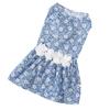 Dog Floral Dress Soft Comfortable Breathable Cute Doggie Princess Dresses for Wedding Party Light Bl